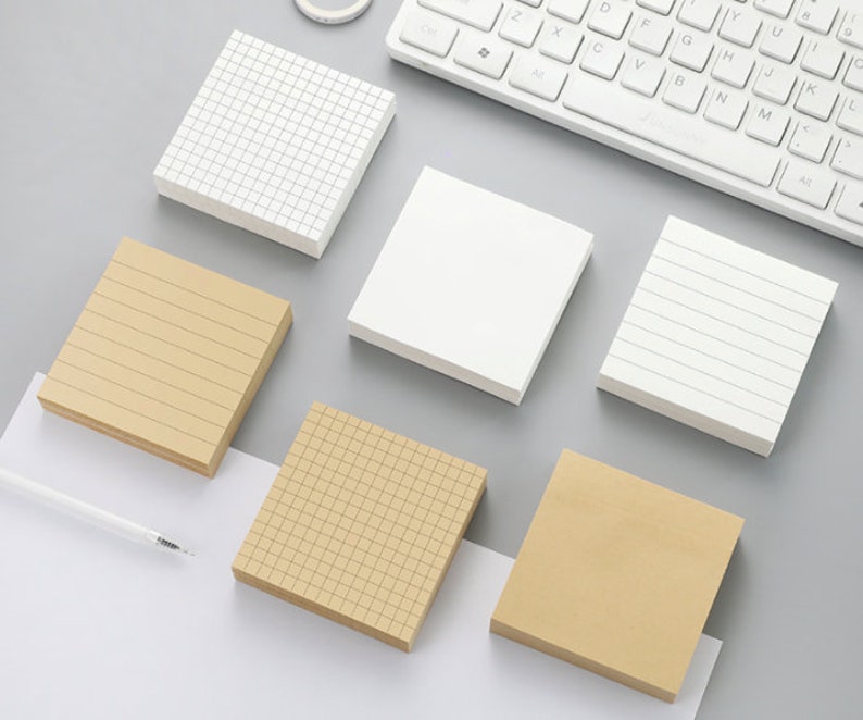 White Kraft Sticky Notes / Note Pads / Post It Notes Etsy