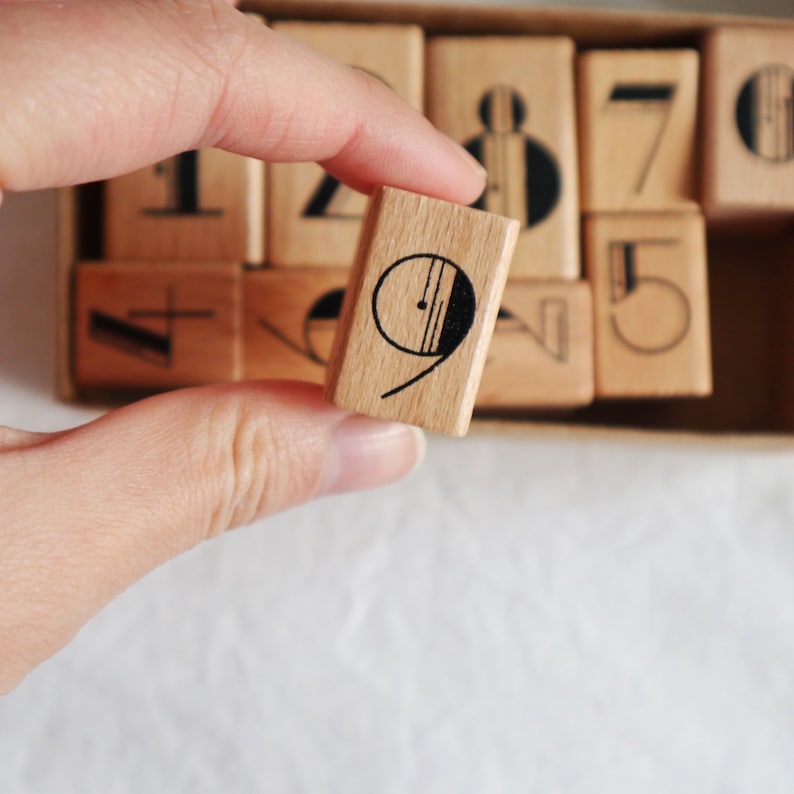 Bullet Journal Number Rubber Stamp Scrapbooking Stamp\u00a0 Planner Stamp\u00a0 Wood Stamp Set\u00a0 Midori Traveler\u2019s Notebook