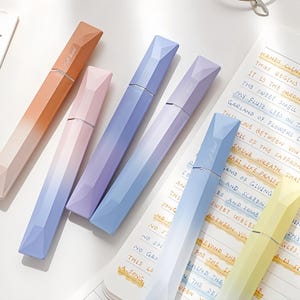 Caneta Marcador Prism Gradient Color | Caneta Marcadora Marcador | Agenda Estética Bonita Diário Leitura Desenho Canetas | Material de Escrita para Estudo