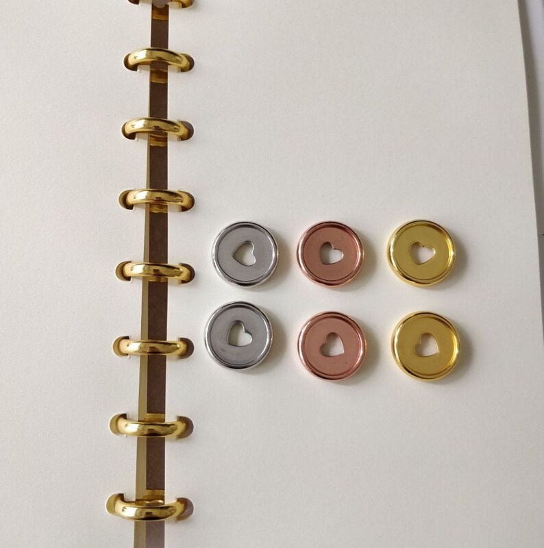 23mm Plastic Rose Gold/ Gold / Silver Happy Planner Disc Rings Etsy