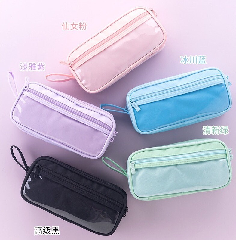 Transparent Window Pencil Case Large Capacity Pen Bag - Etsy