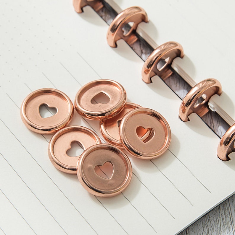 23mm Plastic Rose Gold/ Gold / Silver Happy Planner Disc Rings Etsy