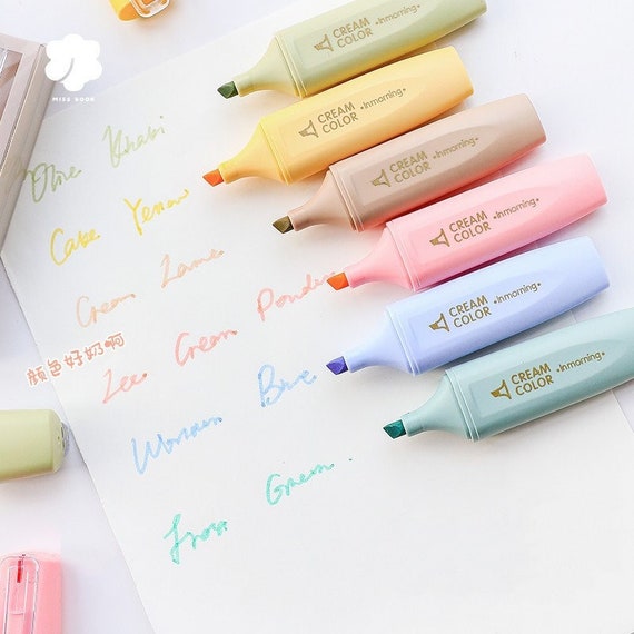 Cream Color Highlighter Penglittering Highlighter Marker Pen Etsy