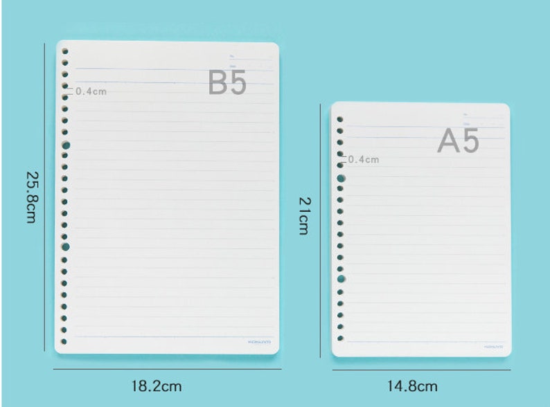 KOKUYO Campus Loose Leaf Paper 20 26 Holes Smart Ring Binder A5 B5 Refill Paper Study Supplies image 5