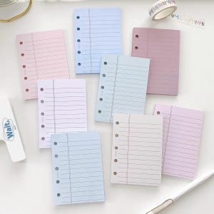 Inserti per planner a righe M5 A8 / Ricariche per planner con raccoglitore ad anelli 5 / Elenco delle cose da fare per pianificatore settimanale, giornaliero e mensile / Inserti stampati a righe / Filofax Moterm