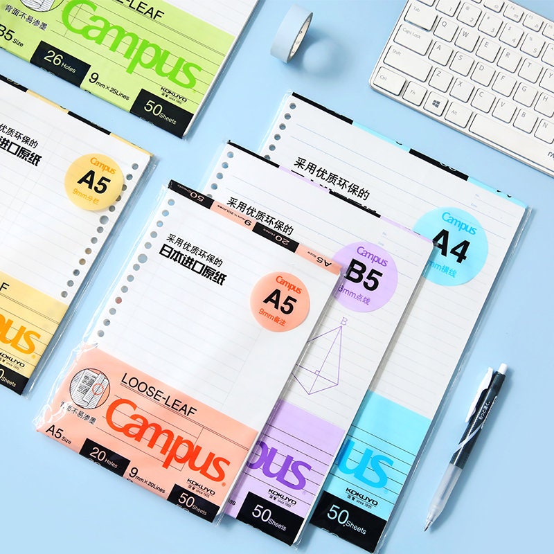 KOKUYO Campus Loose Leaf Paper | 20 26 Holes Smart Ring Binder  | A5 …