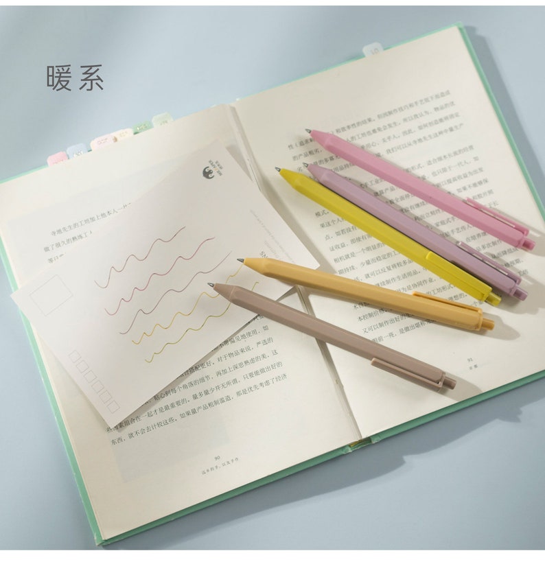 Morandi Color Gel Rollerball Pen Set Gel Ink Pens Planner Etsy