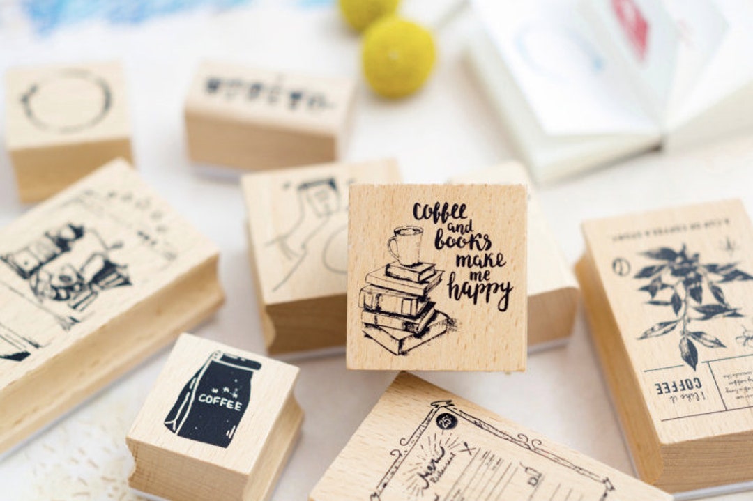 I Love Coffee Wooden Stamp | Wood Stamp Set | Scrapbooking | Planner ...