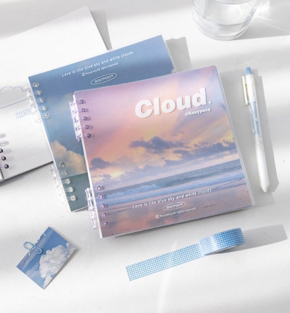 Square Cloud Notebook 6.3x6.3 Loose Leaf Notebook Study Supplies Writing  Journal Note Taking 