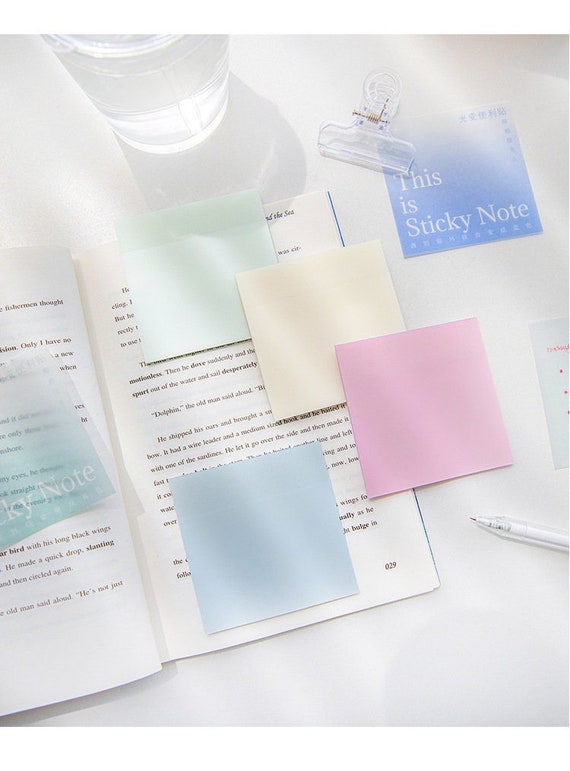 Transparent Sticky Notes | Planner Sticky Notes | Suitable for Annotatating  | Tracing Paper Sticky Notes | Office Study Supplies