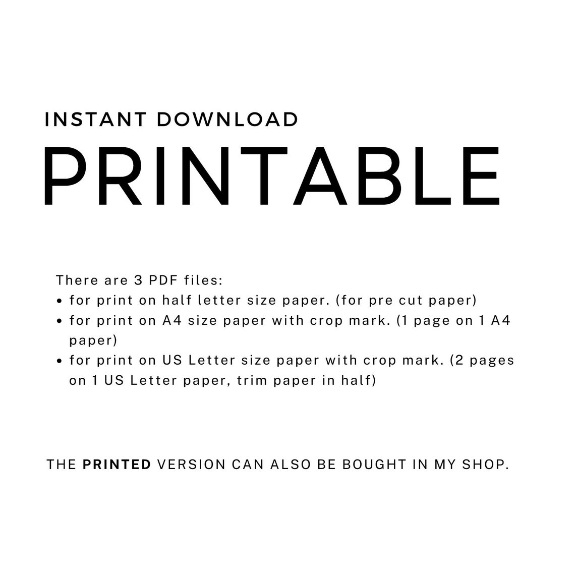 Printable lined notes planner inserts half letter size etsy