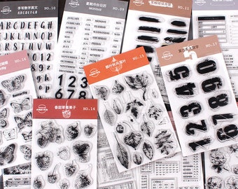 Transparent Clear Stamp Set | Scrapbooking Stamp | Planner Stamp |  | Junk Journal