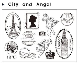 Angel Silicone Stamp | Transparent Clear Stamp Set | Scrapbooking Stamp | Planner Stamp |