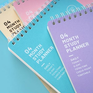 4 Month Study Planner |  Self Discipline | Monthly Plan | Daily Plan | Time Tracker | B6 Size