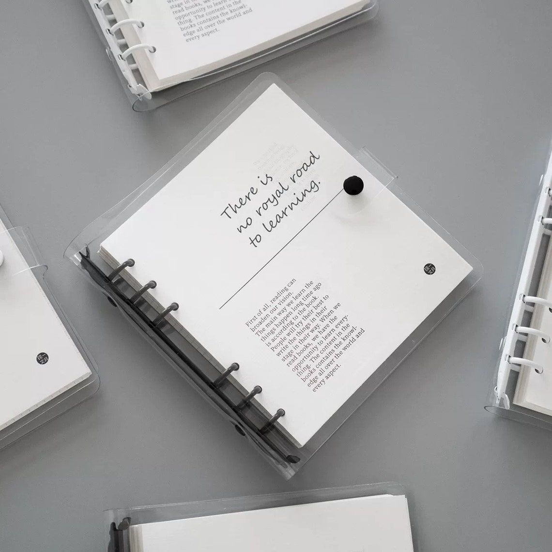 Square Transparent Looseleaf Binder Planner PVC Binder 6 Etsy