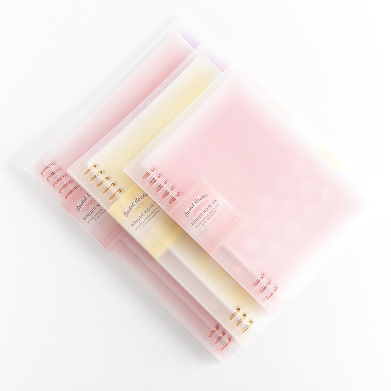 KOKUYO Binder Note A5 B5 8mm Line Pastel Cookie Nice Color Loose Leaf  Notebook Diary Planner Office School Supplies A6677