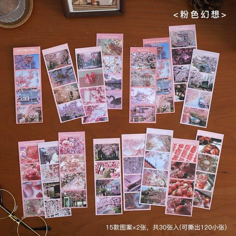 Life Aesthetics Sticker Book Coffee Forest Sea Sakura Sticker Journal