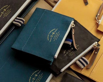 Canvas Traveler's Notebook Accessories Zipper Pocket Insert Cardholder | TN Standard  Passport Size | Organizer | Travel Journal