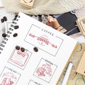 I Love Coffee Wooden Stamp | Wood Stamp Set | Scrapbooking | Planner ...