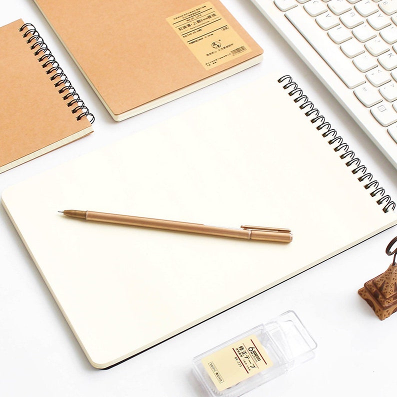 A5 B5 Minimalist Spiral Notebook No Bleed Bullet Journal Etsy