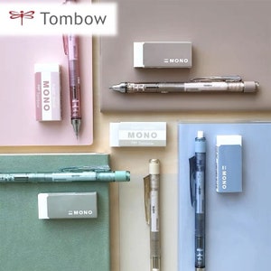Limited Edition Tombow Mono Graph Mechanical Pencil Eraser Set 0.5mm | Dusty Color | Japanese Pens | Study School Supplies