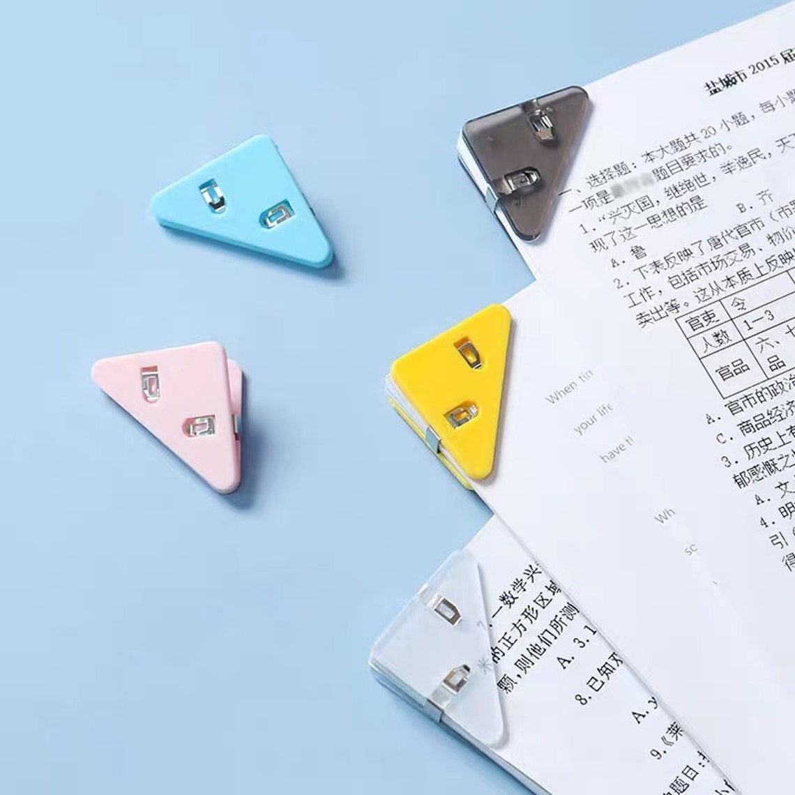 5pcs Corner Clips Triangular Book Page Corner Paper Clip Etsy