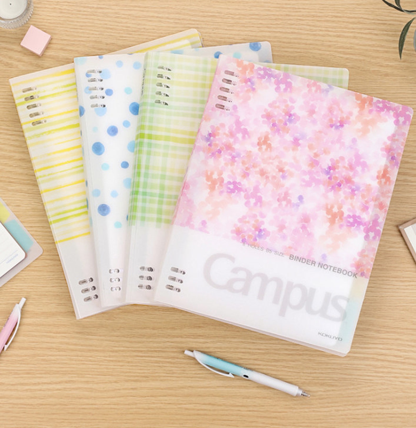 KOKUYO Watercolor Campus Binder Notebook 8 Holes B5 A5 Smart Ring Binder Study Supplies Japanese