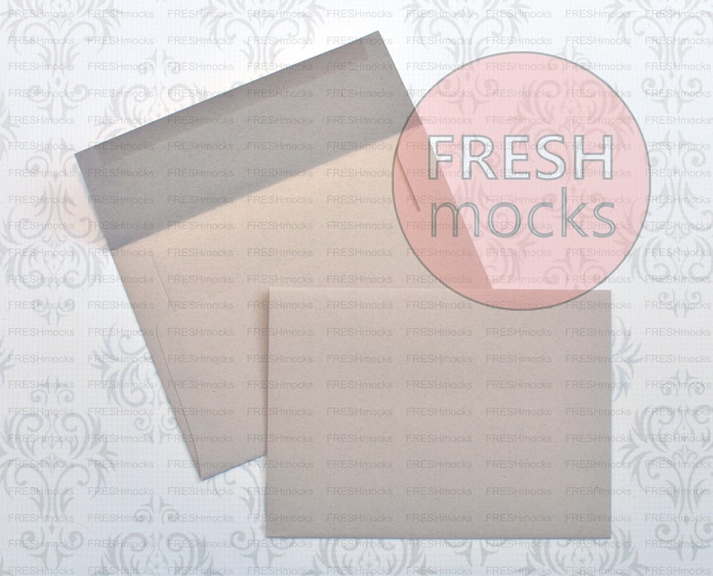 Envelope MOCKUP Kraft Brown Tan Envelope Mock Up Front and