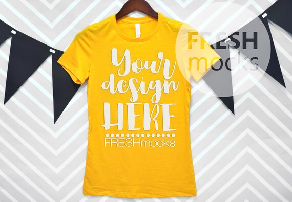 Bellacanvas 604 Ladies Tshirt T Shirt Tee Mockup Simple Etsy