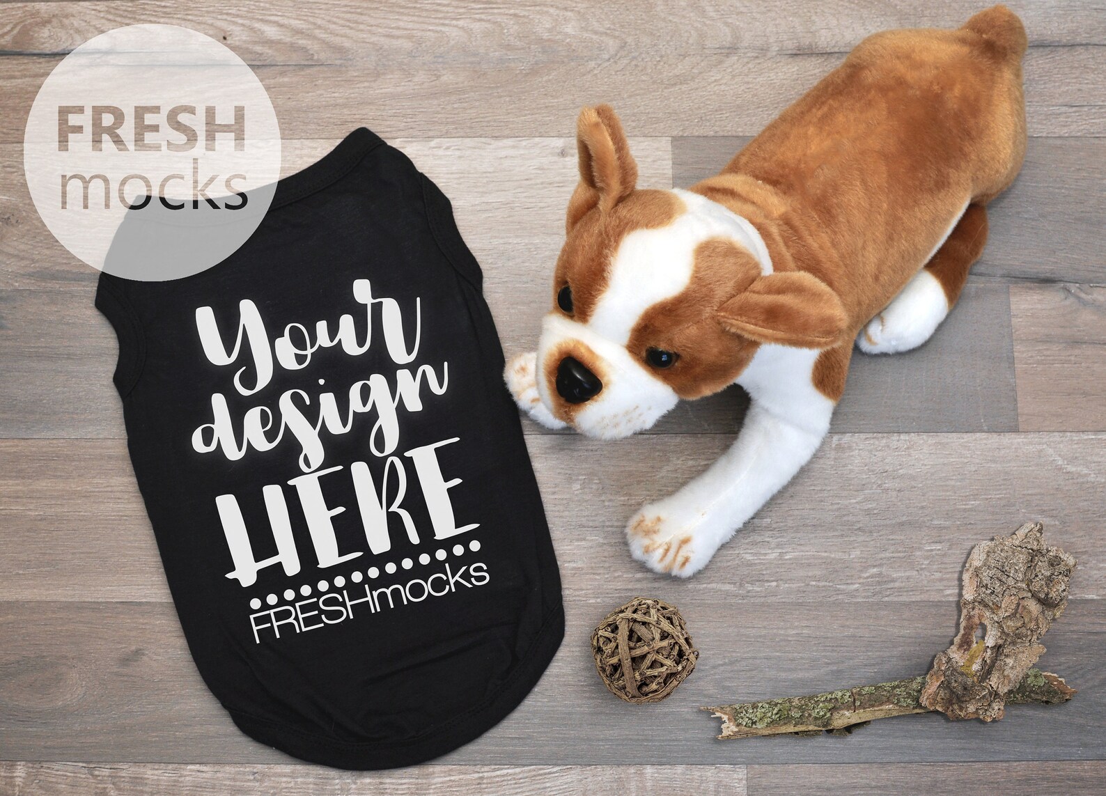 Black Dog Puppy Tshirt Shirt MOCKUP Black Pup Mock Up on