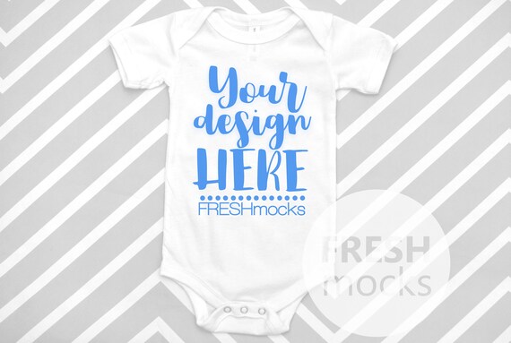 Bellacanvas Unisex Bodysuit Mockup White Body Suit Mock Up Etsy