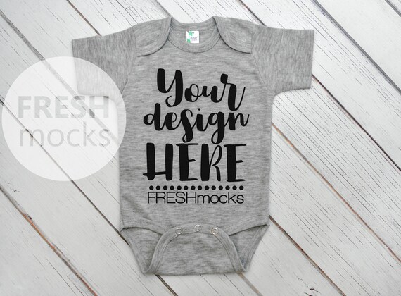Laughing Giraffe Unisex Bodysuit Mockup Gray Body Suit Mock Etsy