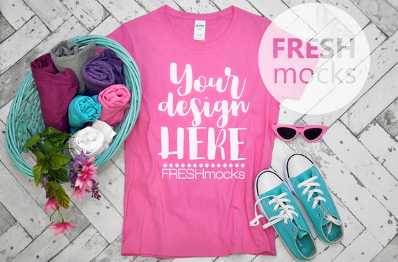 Gildan G500l Ladies Tshirt T Shirt Tee Mockup Ladies Azalea Etsy