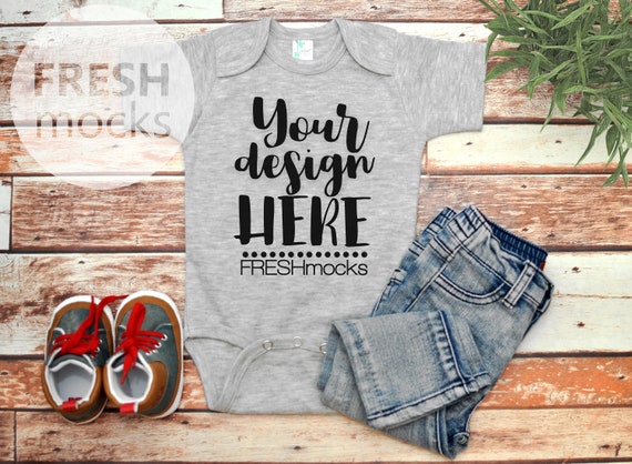 Laughing Giraffe Unisex Bodysuit Mockup Gray Body Suit Mock Etsy