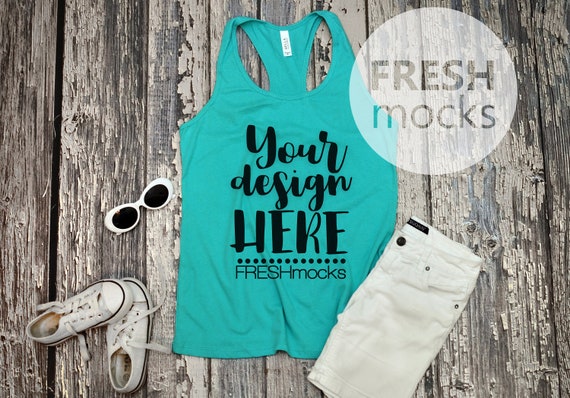 Bella Canvas Ladies Jersey Racerback Tank B6008 Mockup Etsy