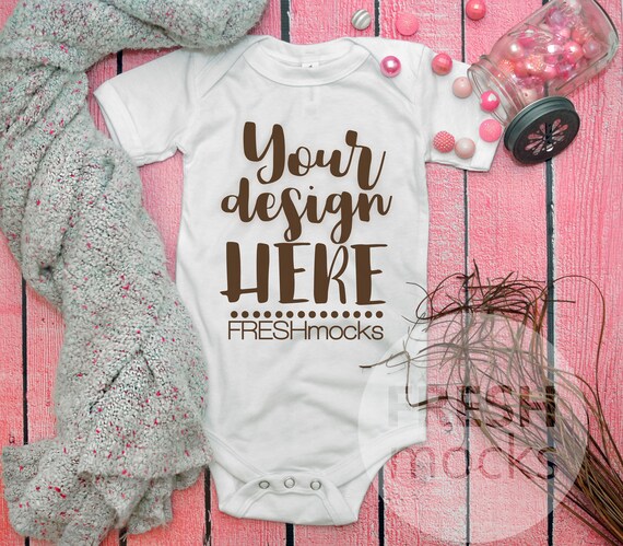 Bellacanvas Unisex Bodysuit Mockup White Body Suit Mock Up Etsy
