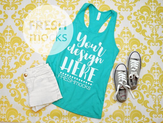 Bella Canvas Ladies Jersey Racerback Tank B6008 Mockup Etsy