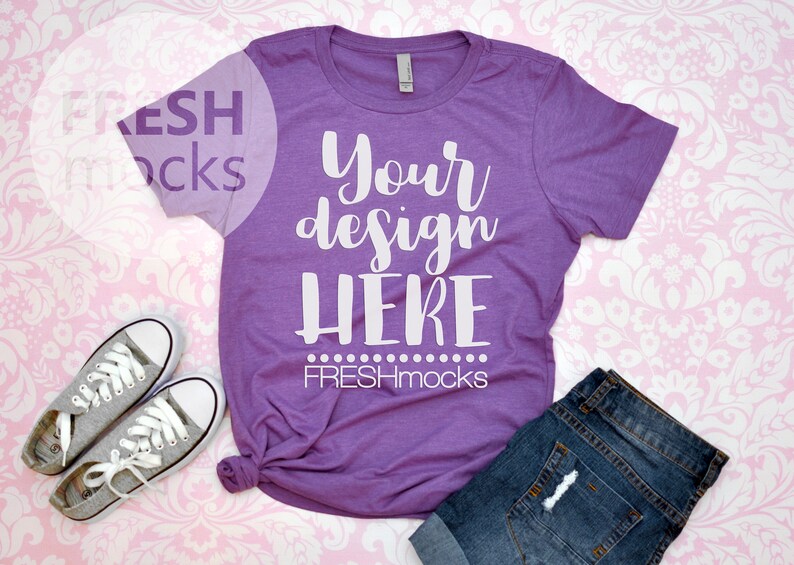 Download Next Level 6610 Ladies Tshirt T-Shirt Tee MOCKUP Purple | Etsy