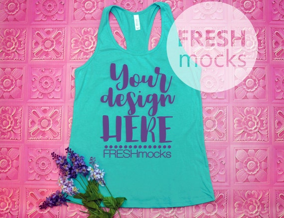 Bella Canvas Ladies Jersey Racerback Tank B6008 Mockup Etsy