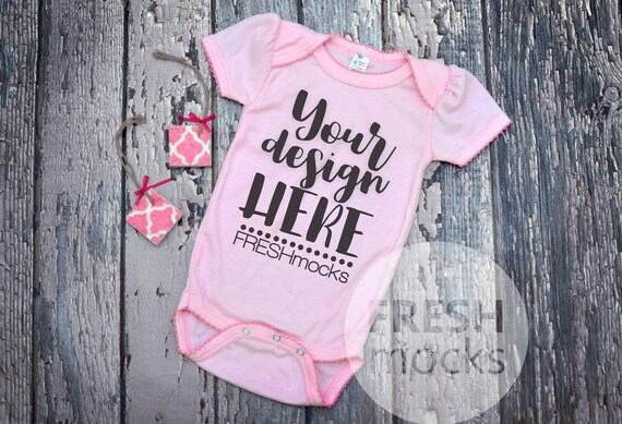 Laughing Giraffe Girls Bodysuit Mockup Pink Body Suit Mock Etsy