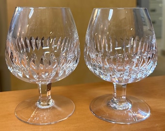 Pair of Crystal Brandy / Cognac Snifters, Unsigned