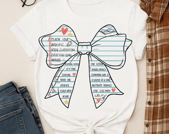 Coquette Teacher Bow PNG: Inspirational Quotes, Back to School Clipart (Digital Download