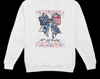 Coquette 4th of July Bow PNG: Patriotic Leopard & Stars Clipart (Instant Download