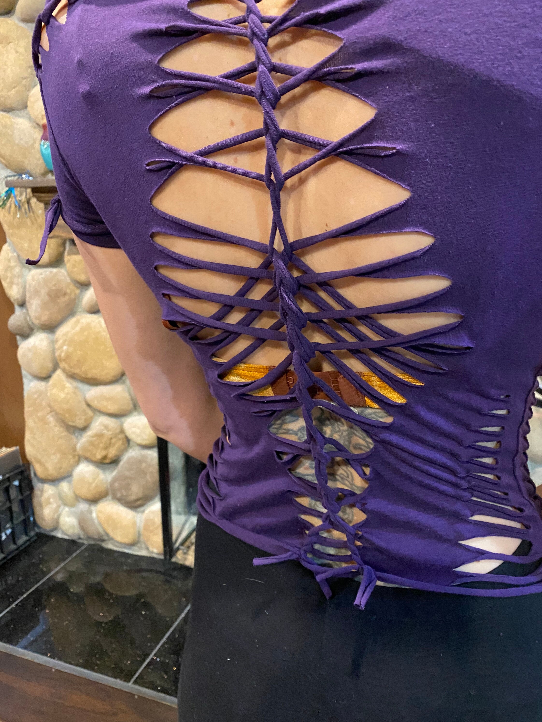 Large torn tshirt Etsy