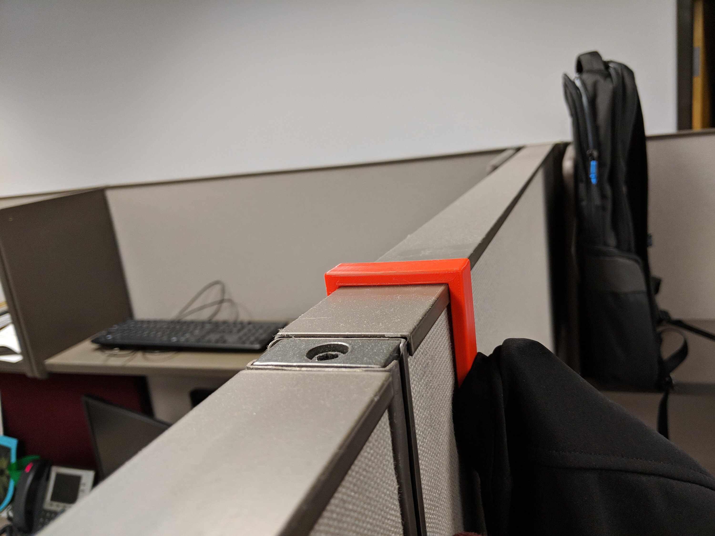 Cubicle Wall Hook | Square-sided (for Walls Without Features) | Coat ...