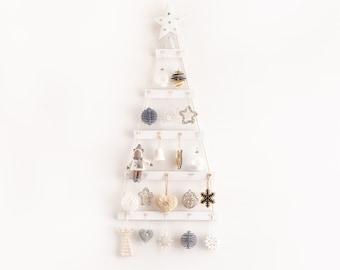 White 1m Wall Christmas Tree|Hanging Christmas Tree|Wooden Christmas Tree|Christmas Tree Decor|Christmas Tree Decorations|Eco Christmas Tree