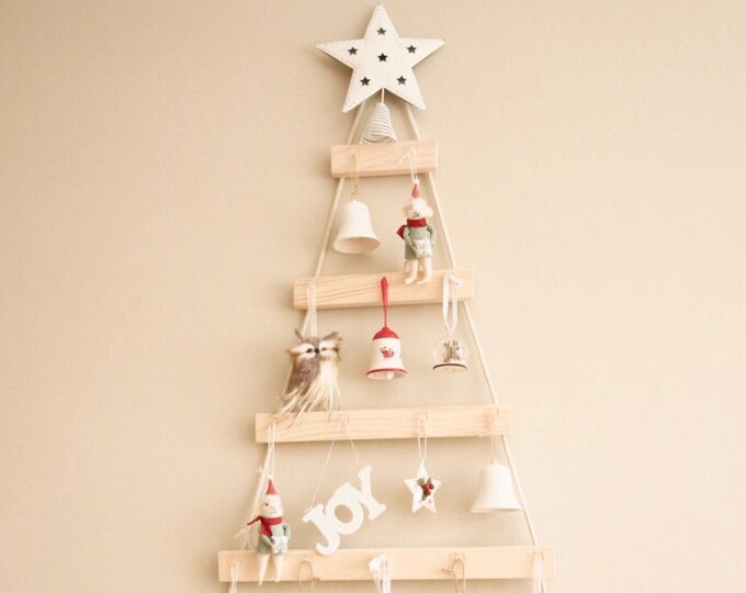 Natural 1m Wall Christmas Treehanging Wooden Christmas Treechristmas
