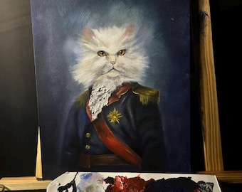 Custom oil painting portrait - pets