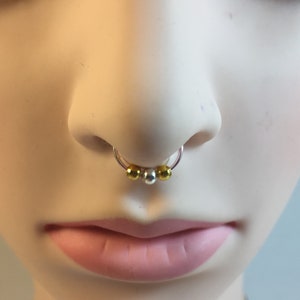 Fake Septum Ring, Rose Gold Septum Ring, Faux Septum Ring, Fake Nose Ring, Nose Ring, Septum, Fake Piercing, Fake Septum, NO PIERCING NEEDED