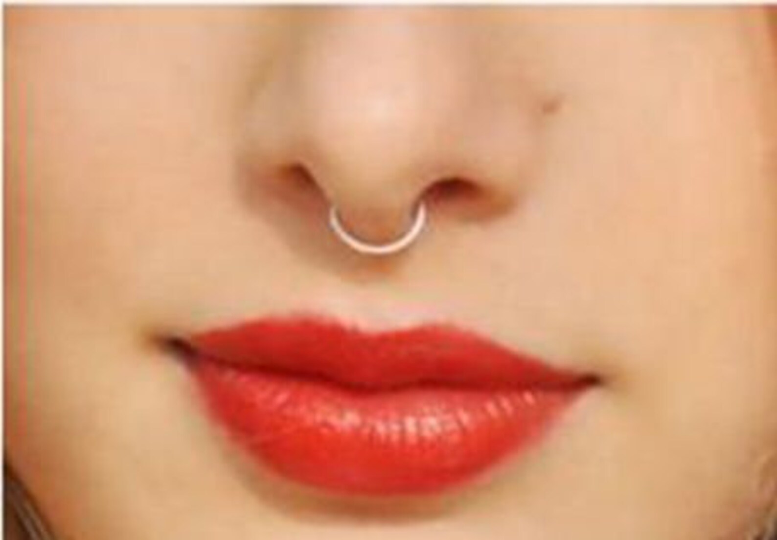 Fake Septum Ring Black Septum Ring Faux Septum Ring Fake Etsy